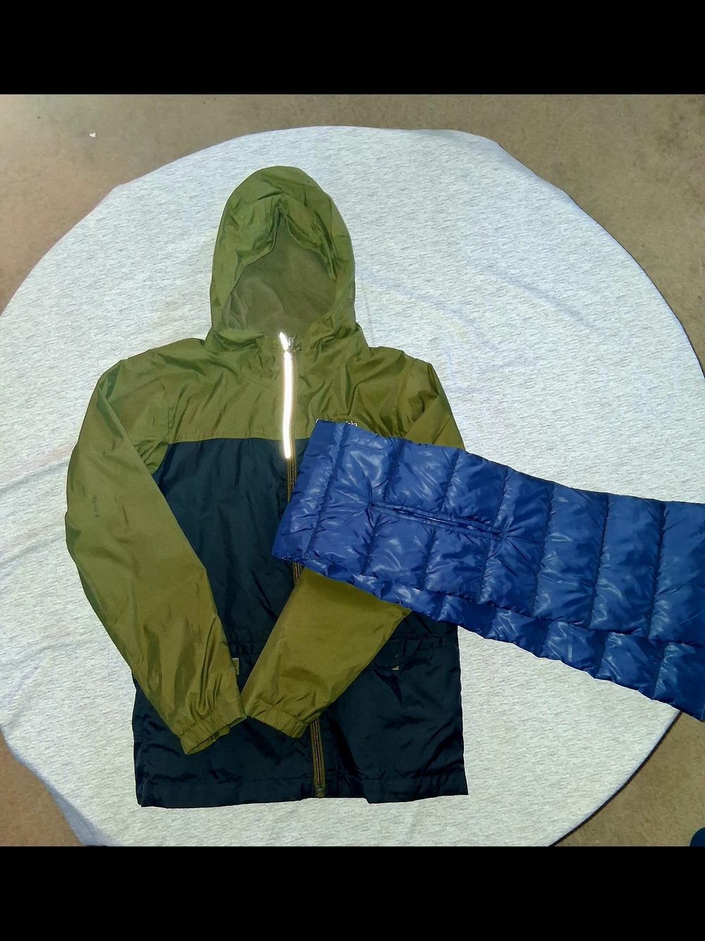 Columbia Kids' Hooded Two-Tone Jacket - Olive & Navy - Picture 2 of 6